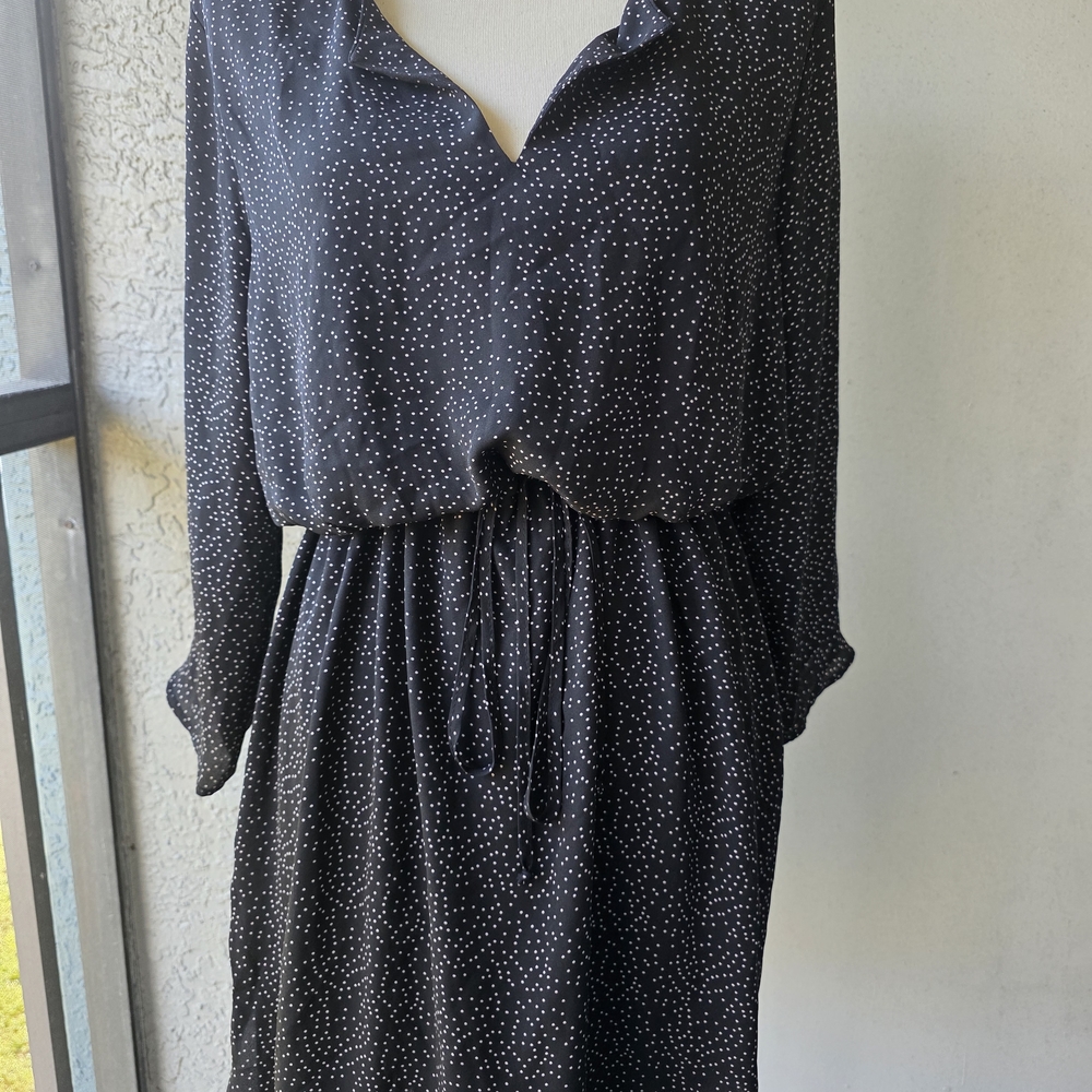 Elegant Black Polka Dot Dress